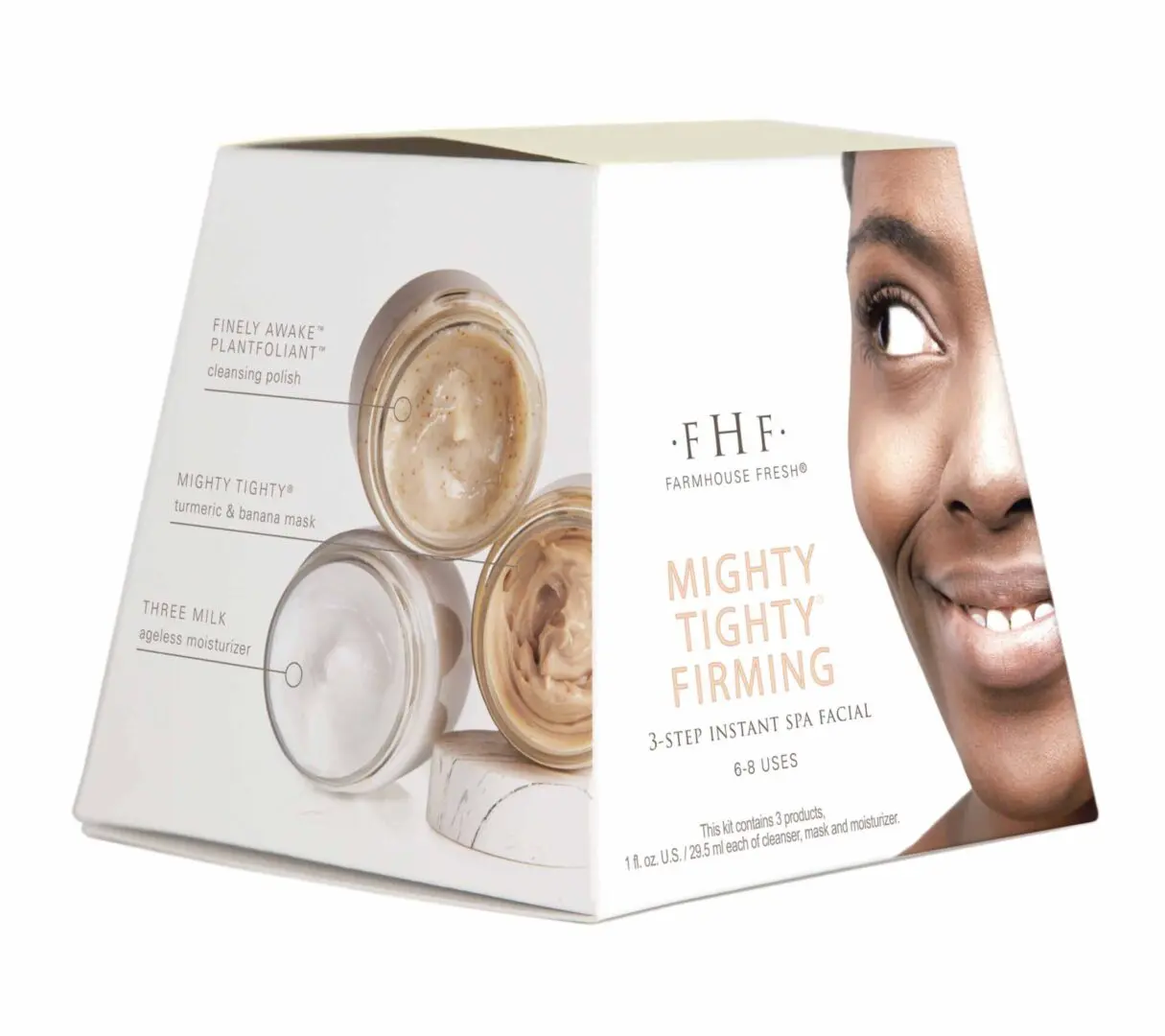 A box of the face shop 's mighty, tightly firming cream.
