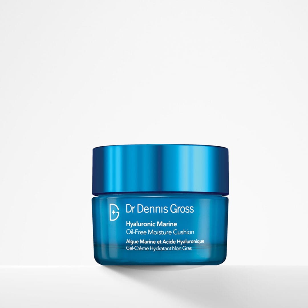 A blue container of dr. Dennis gross skincare