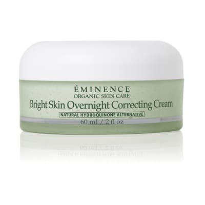 A jar of bright skin overnight correcting cream.