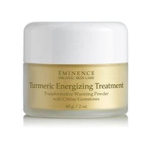 A jar of essence cosmetics turmeric energizing treatment.