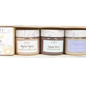 A box of four different types of body butters.
