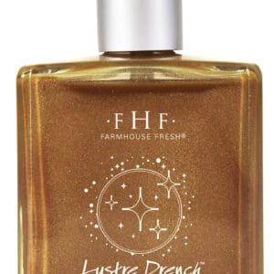 A bottle of perfume with the words " lustre bronze ".