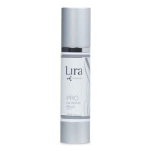 A bottle of lira pro facial serum