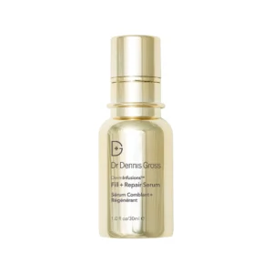 A bottle of serum with the label dr. Dennis gross skincare