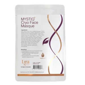 Cryo face masque packaging with instructions visible.